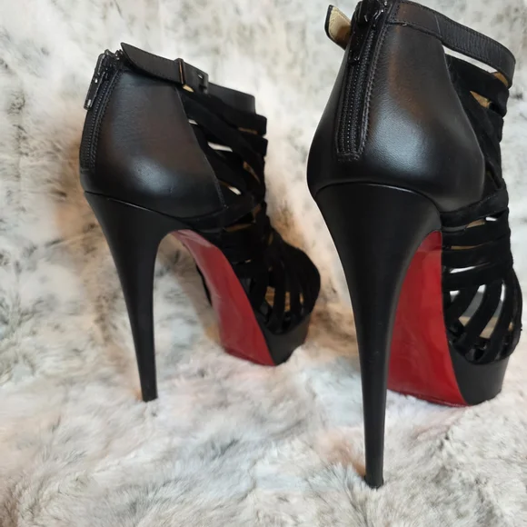 Christian Louboutin Karina Strappy Caged Ankle Booties - Picture 7 of 11